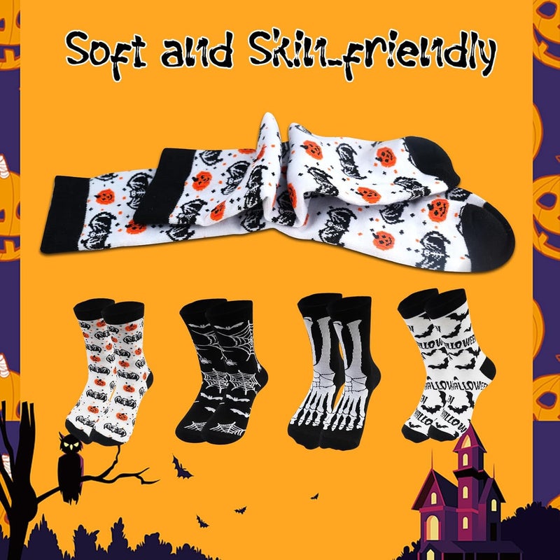 Anotion Halloween Socks - Novelty Printed Gifts for Women, Men, Teen Girls, Boys - Image 4